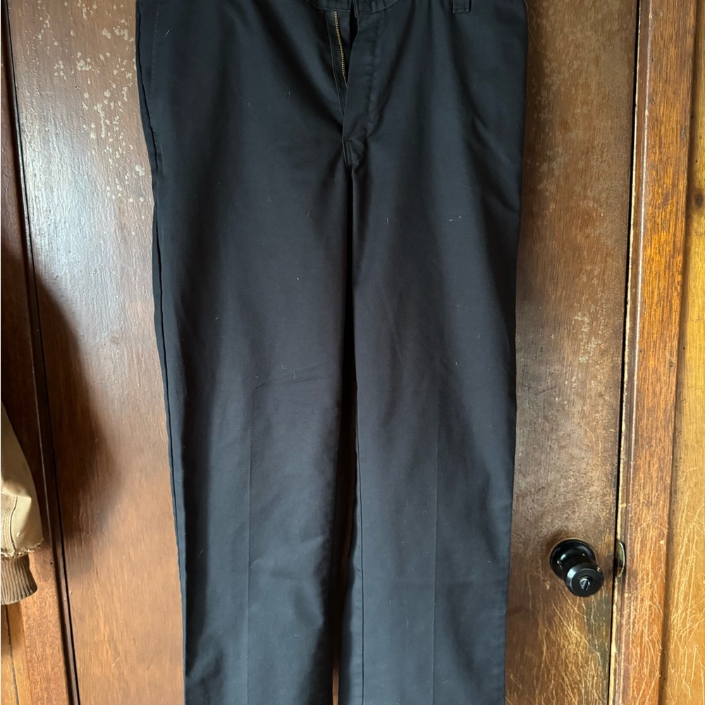 Dickies Black Dress Pants with Straight-Leg Cut